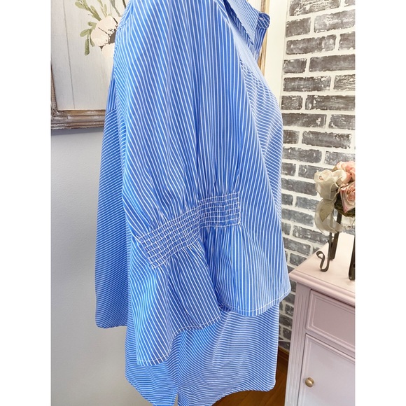 NWOT Eloquii Flutter Sleeve Striped Top - Picture 5 of 9